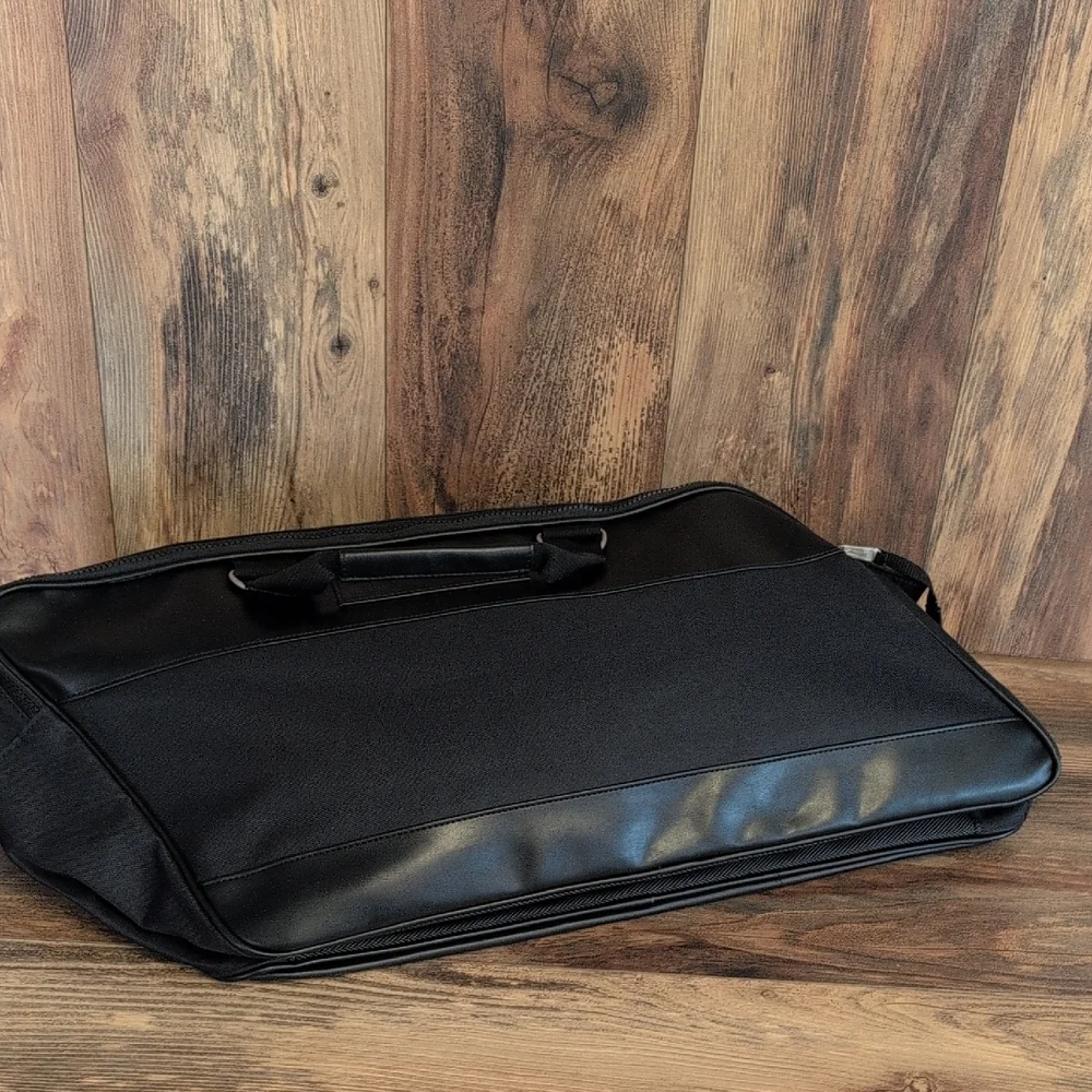 Harley Davidson Leather & Canvas Saddlebag Liner Double Zipper Tote Duffle x2